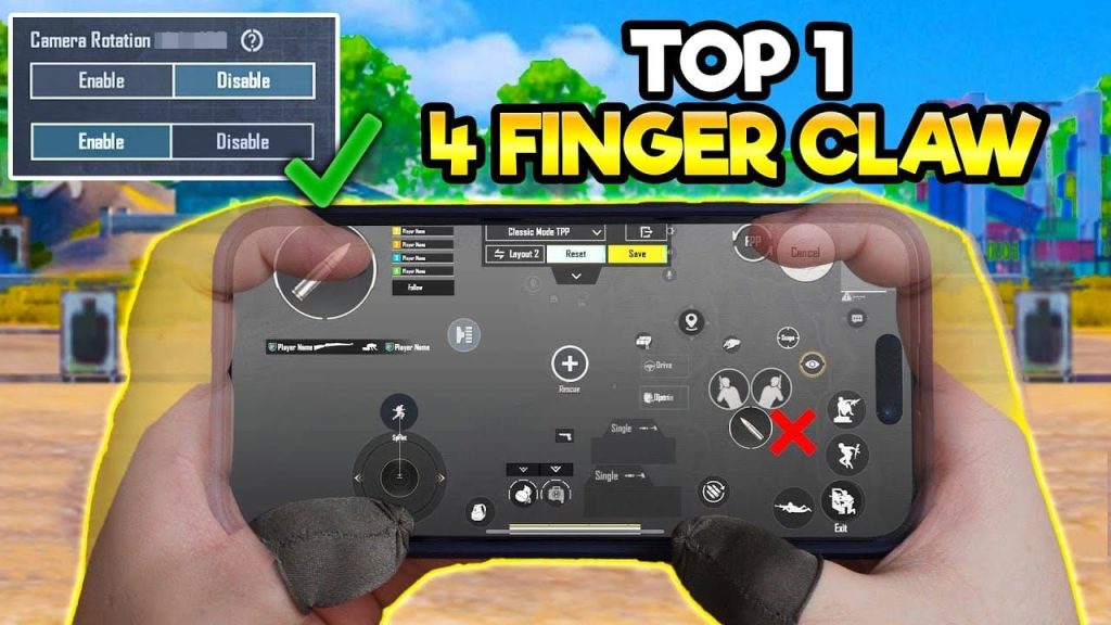 best pubg control codes for ipad PUBG Mobile iPad 4-finger claw layout screenshot