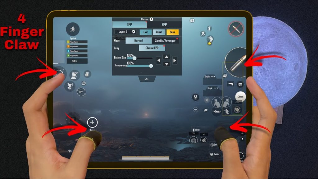 best pubg control codes for ipad PUBG Mobile iPad hybrid claw gyro layout