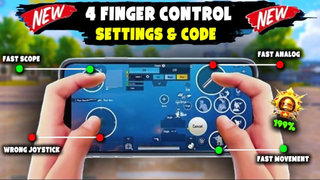 best pubg control codes list PUBG Mobile 4 finger claw control layout screenshot