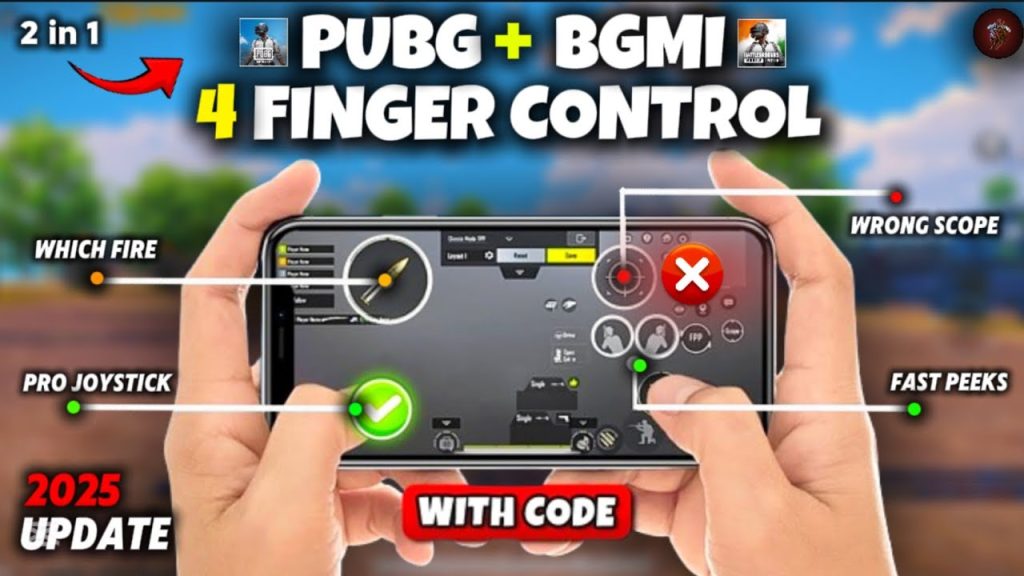 esports pubg control codes PUBG mobile 4 finger claw control layout screenshot