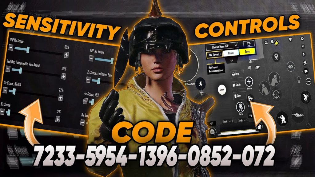 optimized pubg control codes PUBG Mobile camera sensitivity setting in control code
