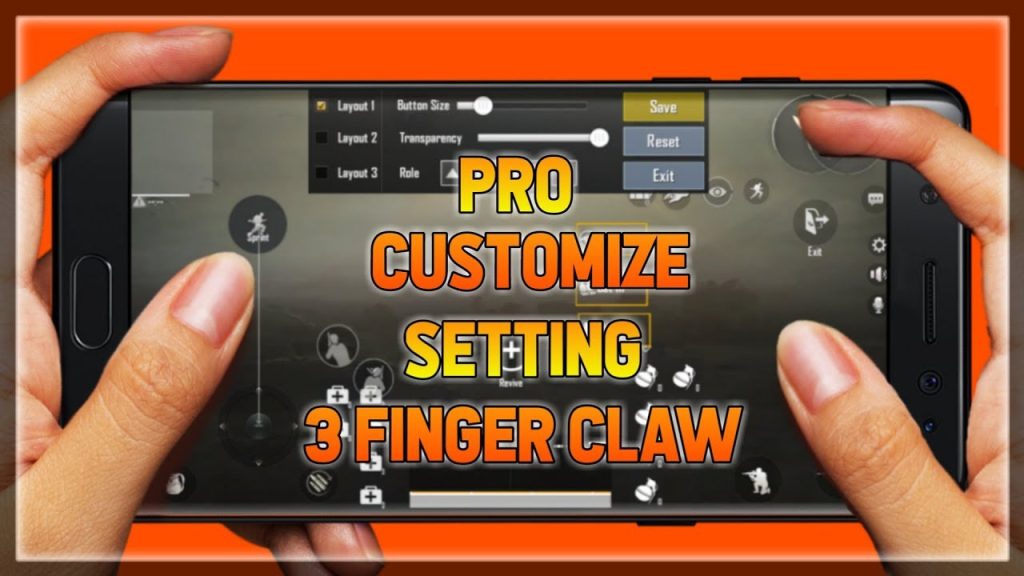 professional pubg control codes PUBG Mobile 6-finger claw control layout on tablet
