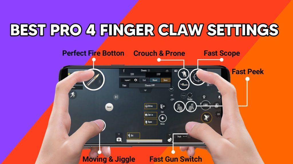 pubg control code for classic setup PUBG Mobile 4 finger claw layout screenshot