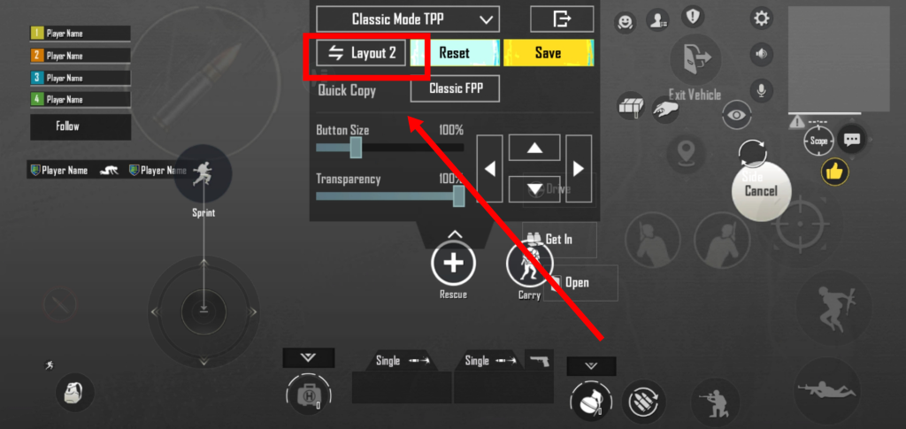 pubg control code for classic setup PUBG Mobile prone button layout screenshot