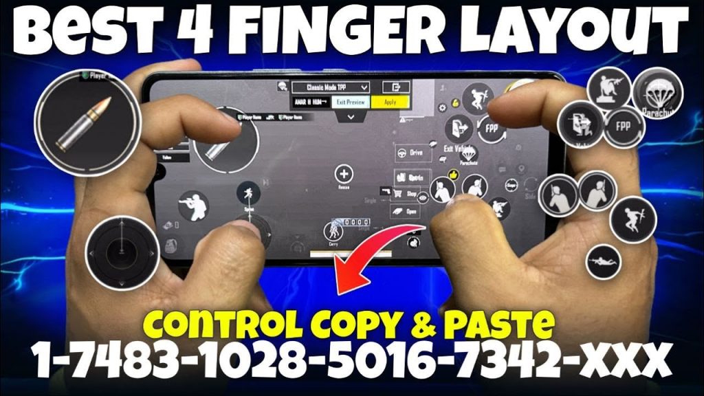 pubg control codes 2026 PUBG Mobile 6 finger claw control layout screenshot