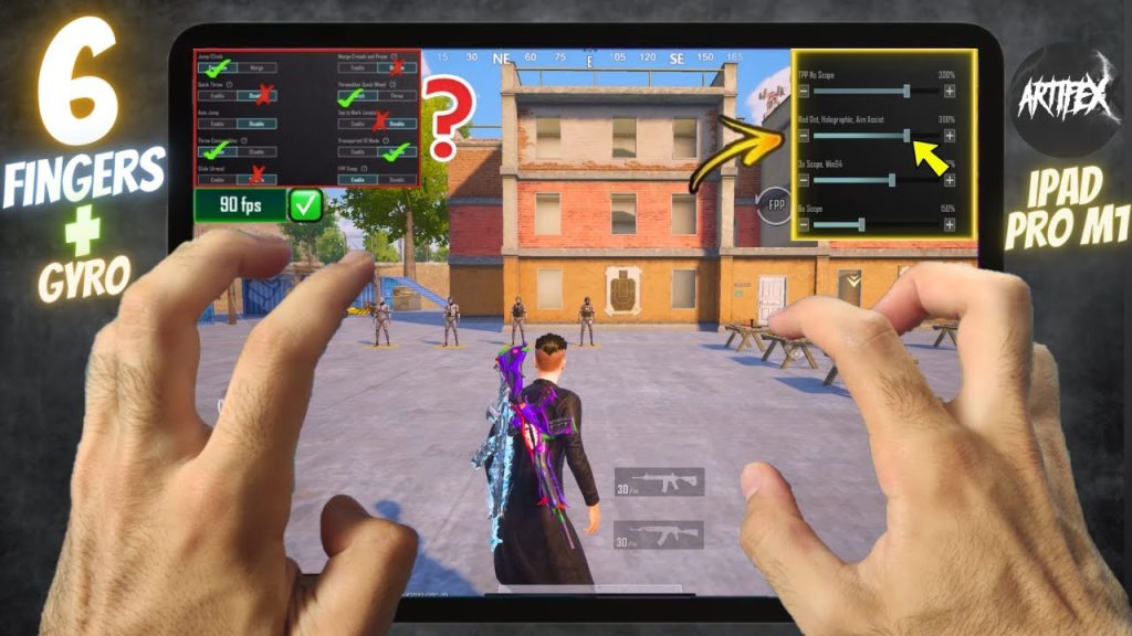 pubg control codes 2026 PUBG Mobile iPad Pro control layout with large buttons