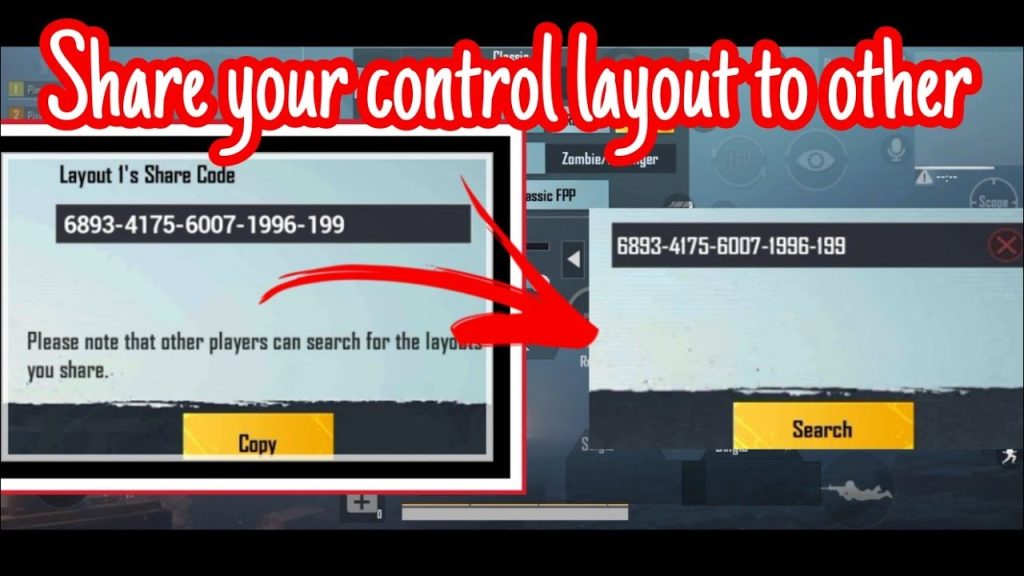 pubg control codes account sync issue PUBG Mobile control codes import screen