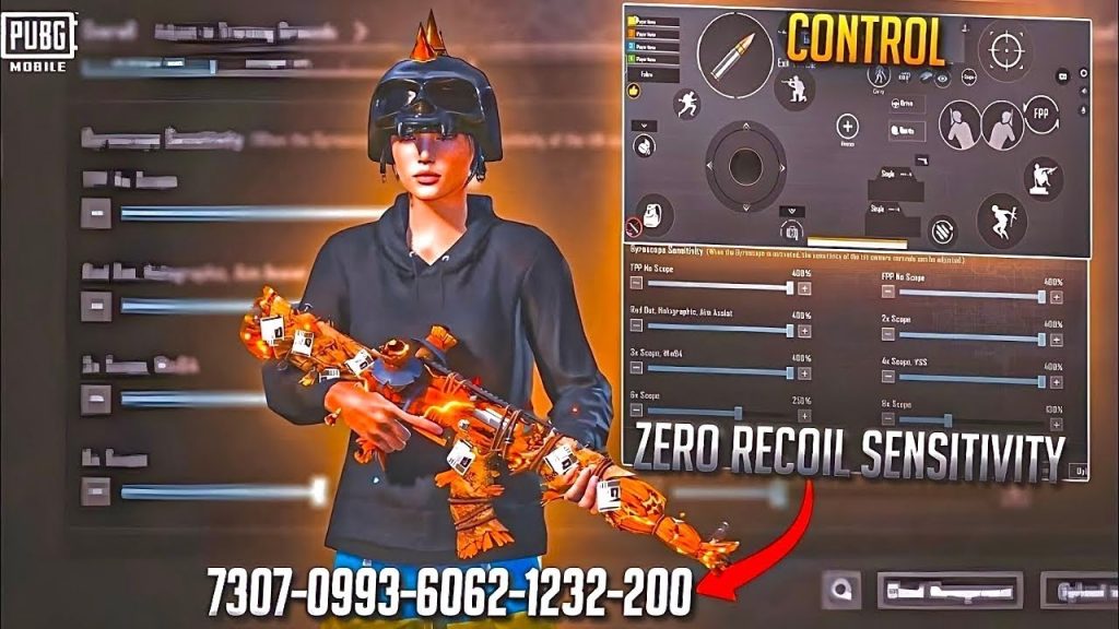 pubg control codes after new version PUBG Mobile recoil control settings screenshot with M416