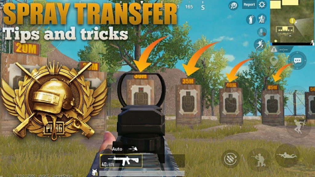 pubg control codes after patch PUBG Mobile spray transfer practice on shooting range