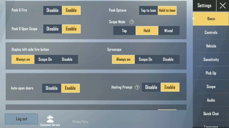 pubg control codes and gyro PUBG Mobile jiggle movement gyro control settings screenshot