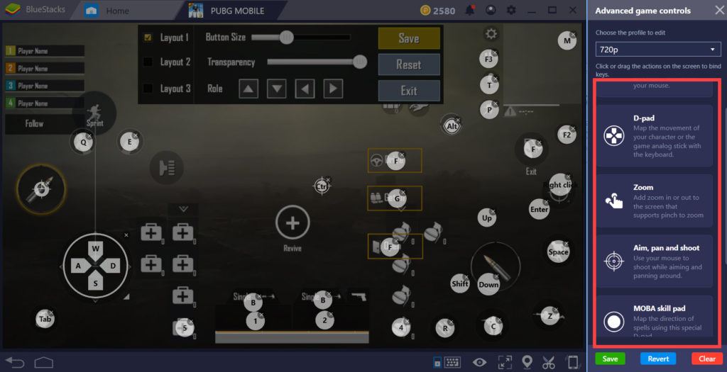 pubg control codes bluestacks BlueStacks PUBG Mobile gyroscope mouse control code settings