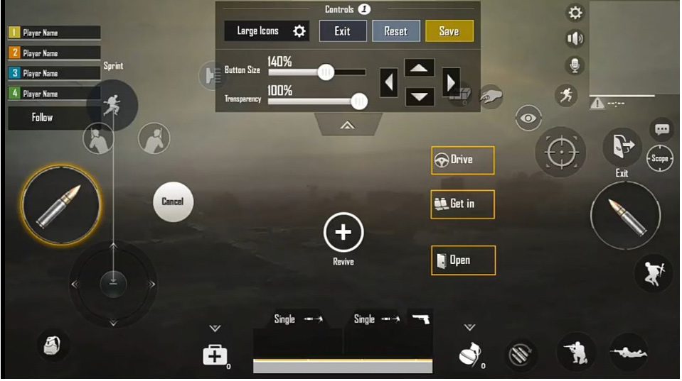 pubg control codes for ace push PUBG Mobile control layout 4 finger claw screenshot