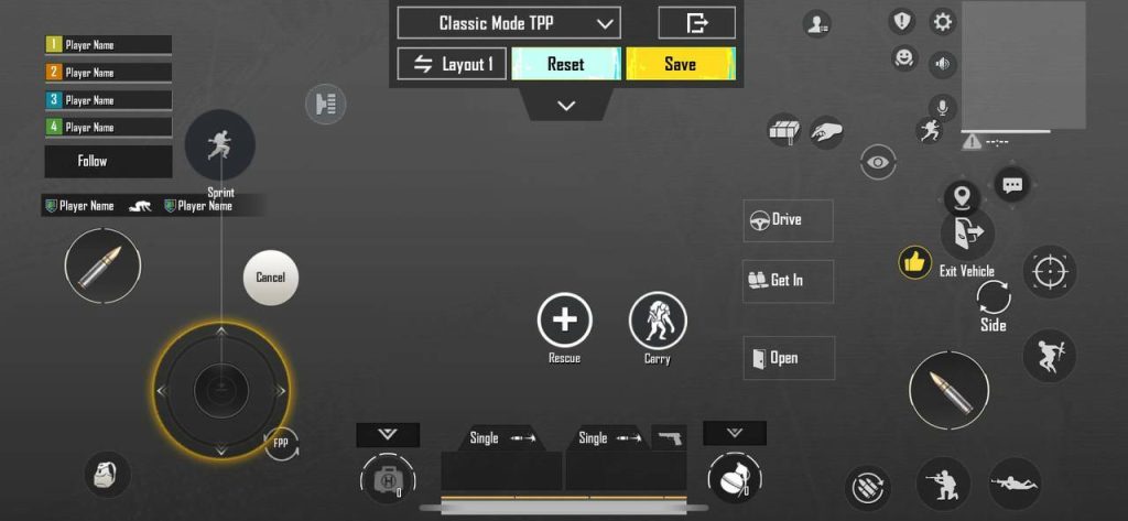 pubg control codes for classic match PUBG Mobile movement controls joystick settings