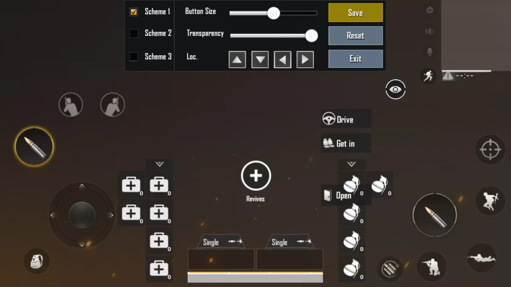 pubg control codes for comfortable layout PUBG Mobile custom layout screenshot with fire button and scope positions