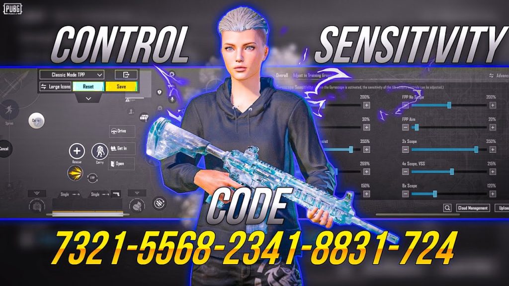 pubg control codes for faster reaction PUBG Mobile gyroscope control code layout