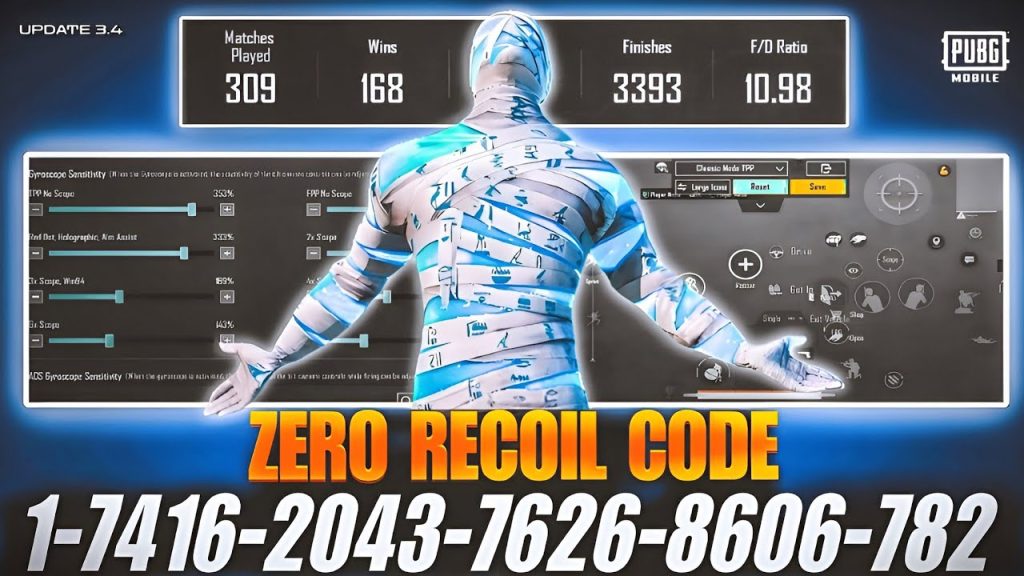 pubg control codes for faster reaction PUBG Mobile no recoil control code layout 2024