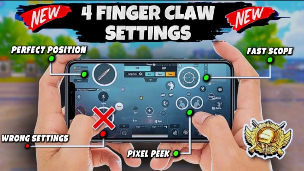 pubg control codes for headshot PUBG Mobile 4 finger claw control layout for headshot aiming