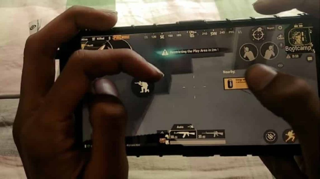 pubg control codes for realme phones PUBG Mobile 2 finger control layout on Realme phone screenshot