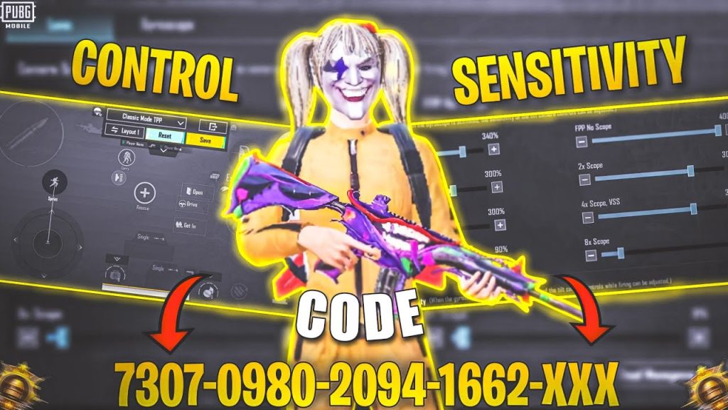 pubg control codes for vivo phones SMG rush control code on Vivo phone