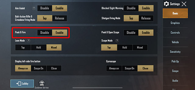 pubg control codes review PUBG Mobile peeking behind cover gameplay screenshot