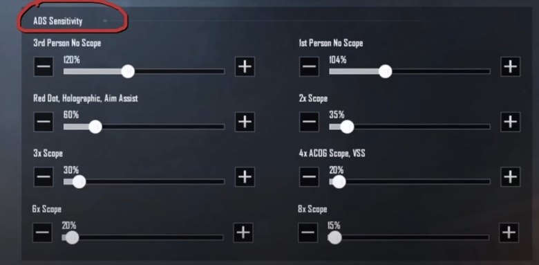 pubg control codes with ads sensitivity PUBG Mobile sniper scope view screenshot