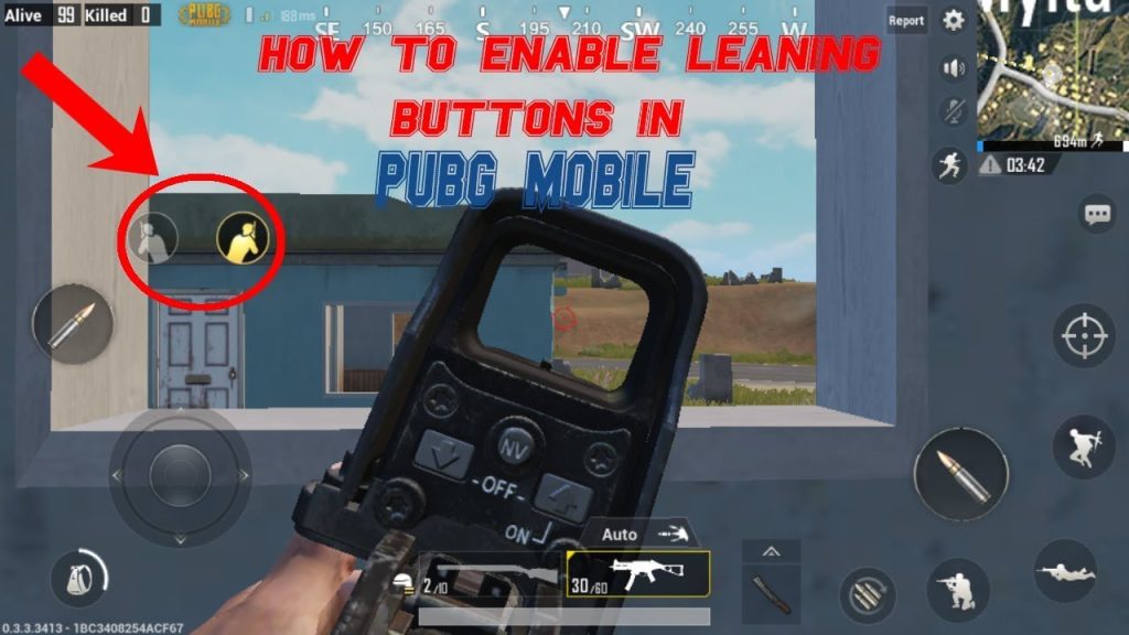 pubg control codes with peek settings PUBG Mobile lean button layout screenshot