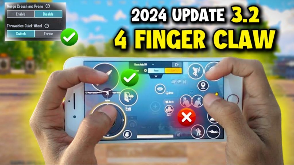 pubg mobile control codes for current update PUBG Mobile 4 finger claw layout screenshot gameplay