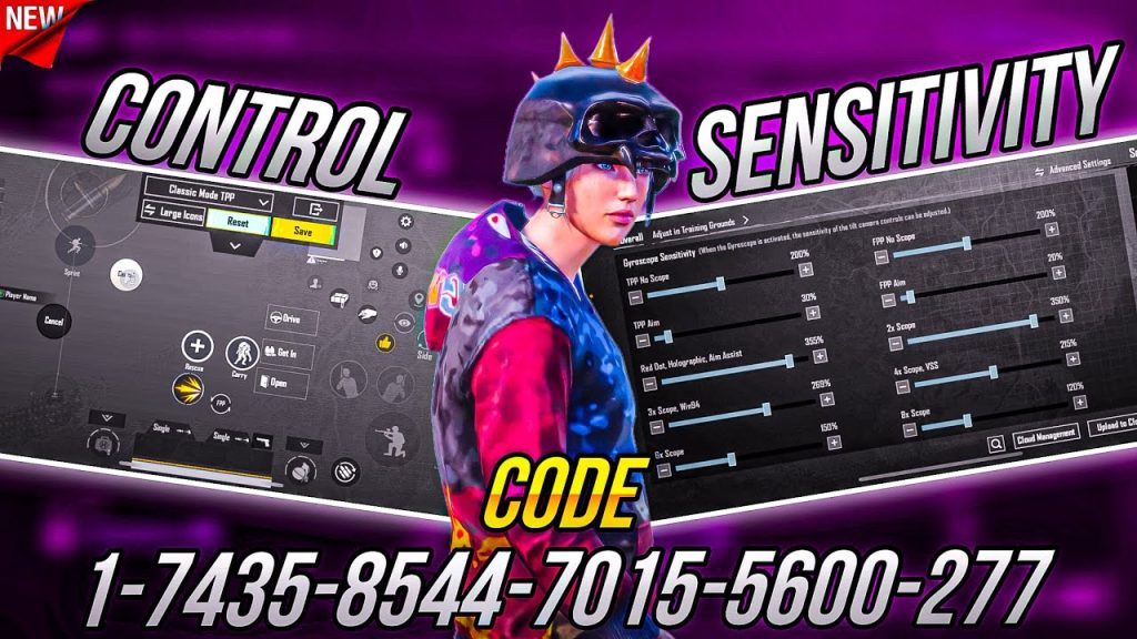 pubg mobile control codes for current update PUBG Mobile ADS sensitivity control settings screenshot