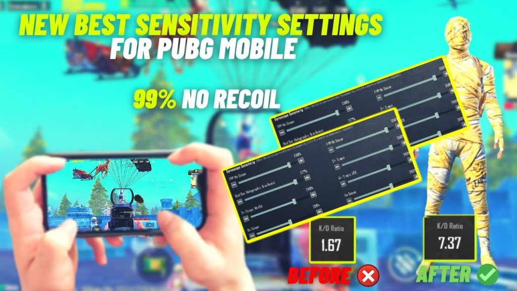 pubg mobile control codes review PUBG Mobile control codes smartphone display sensitivity settings screenshot