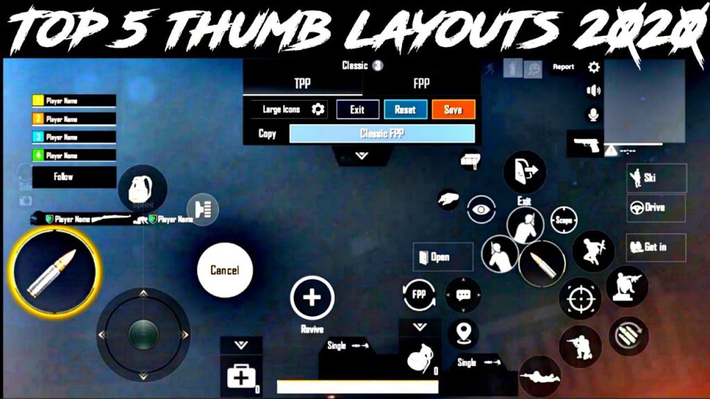 pubg thumb control codes PUBG Mobile thumb control layout screenshot
