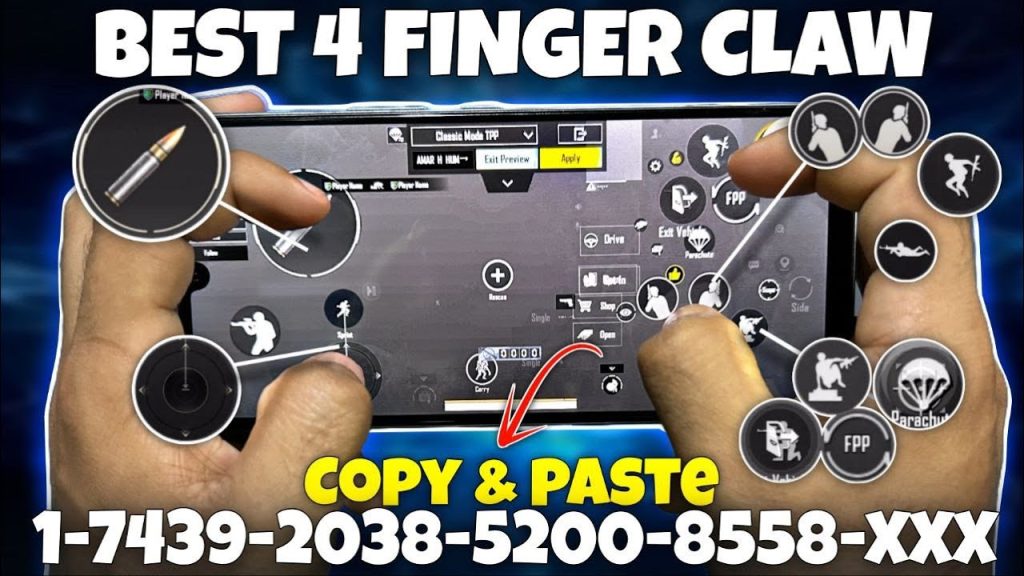 rush player pubg control codes PUBG mobile 4 finger claw control layout screenshot