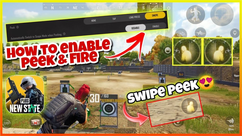 tiktok pubg control codes PUBG Mobile peek and fire button layout close quarters