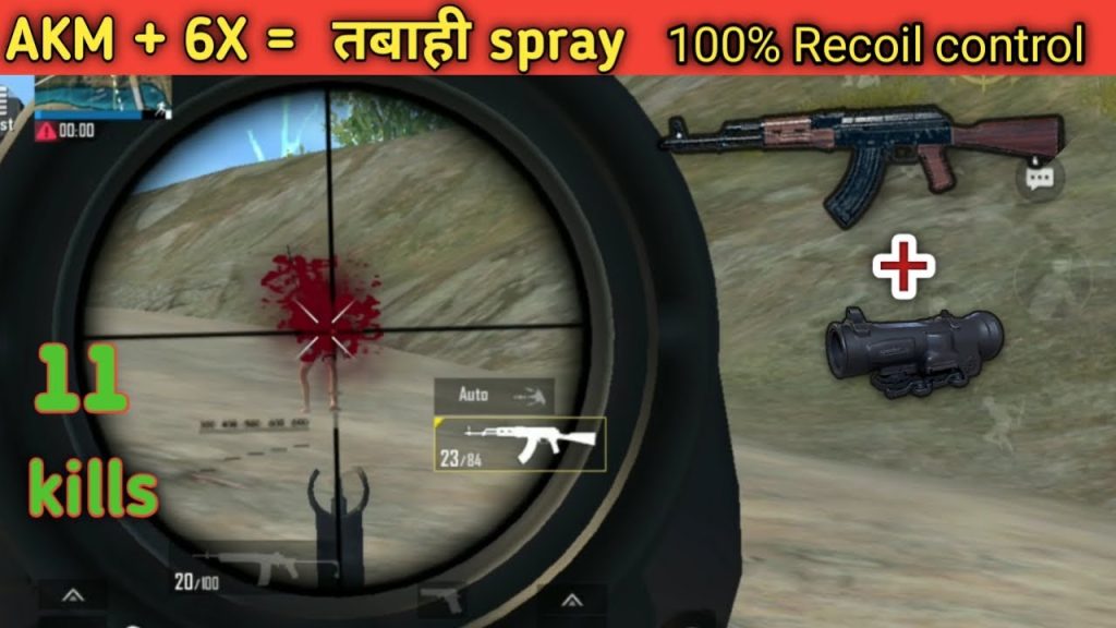 ace master pubg control codes PUBG Mobile AKM spray control code layout 6x scope