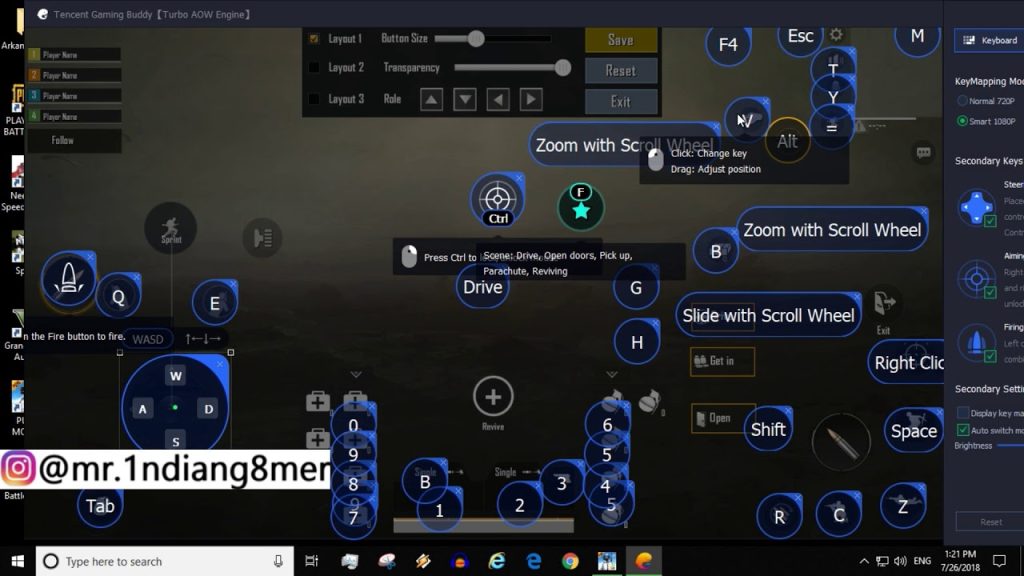 ace master pubg control codes PUBG Mobile emulator key mapping Ace Master BlueStacks
