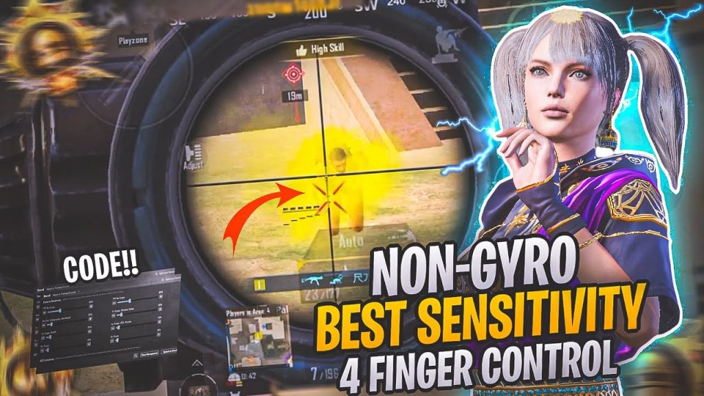 best pubg control codes for emulator PUBG Mobile non gyro emulator control code layout