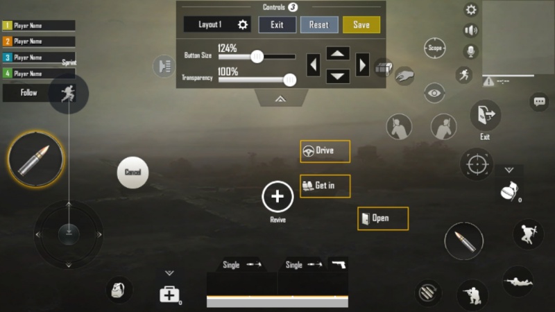 best pubg control codes for low end phones PUBG mobile auto sprint control code screenshot