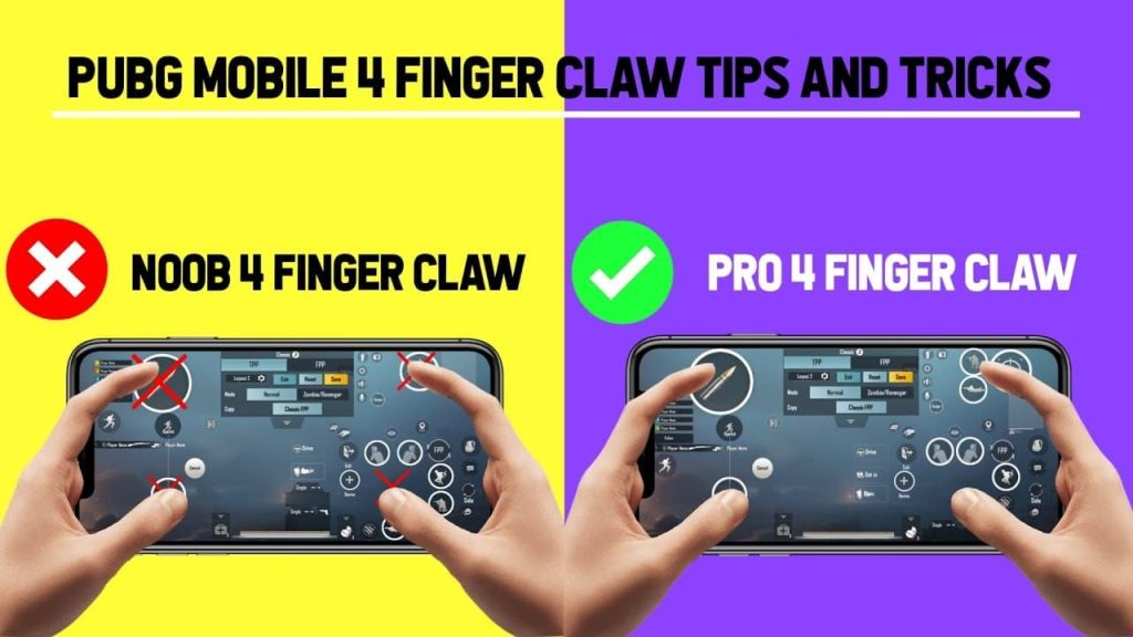 best pubg control codes PUBG Mobile 4-finger claw layout code esports