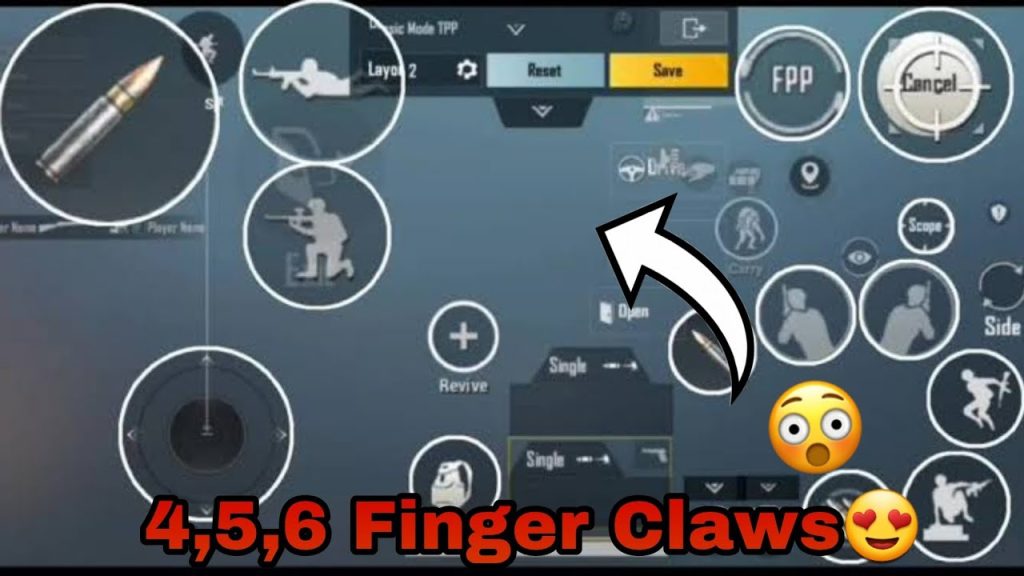 bgmi control codes 2026 BGMI 5 finger claw layout smartphone screenshot