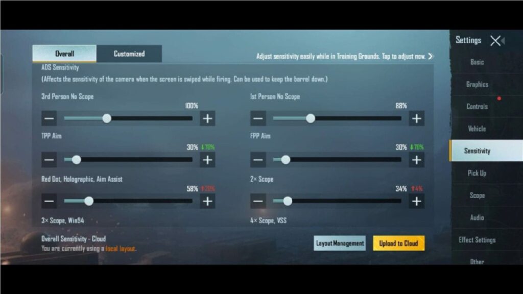 bgmi control codes BGMI 3 finger control layout on mobile