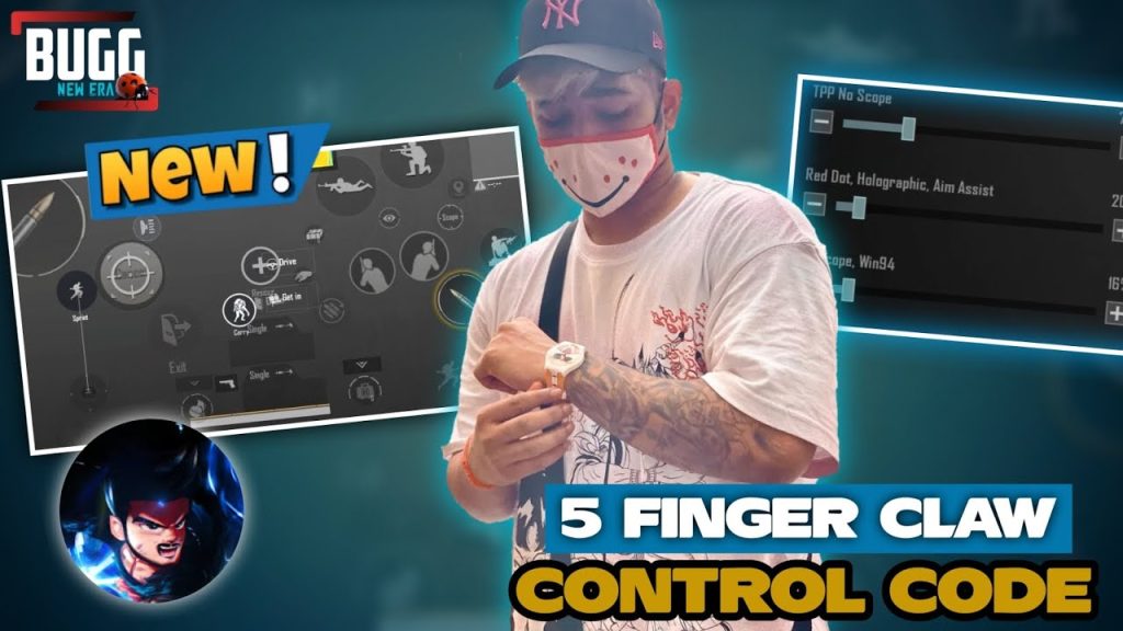 bgmi control codes for 5 finger BGMI 5 finger claw layout screenshot