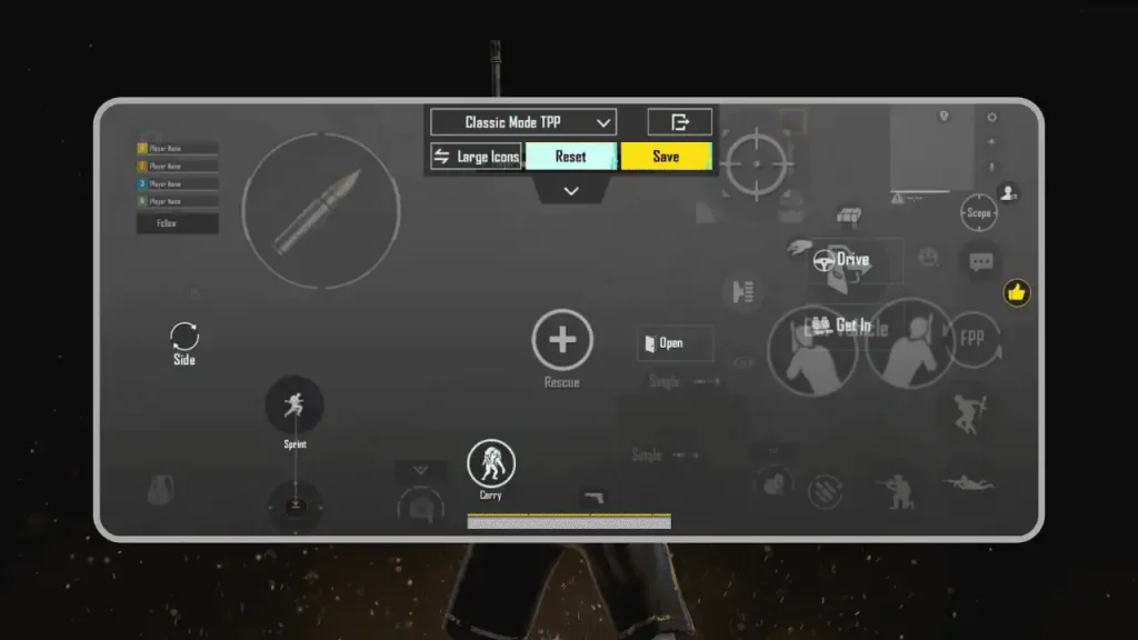 bgmi control codes latest BGMI 4-finger claw control layout screenshot