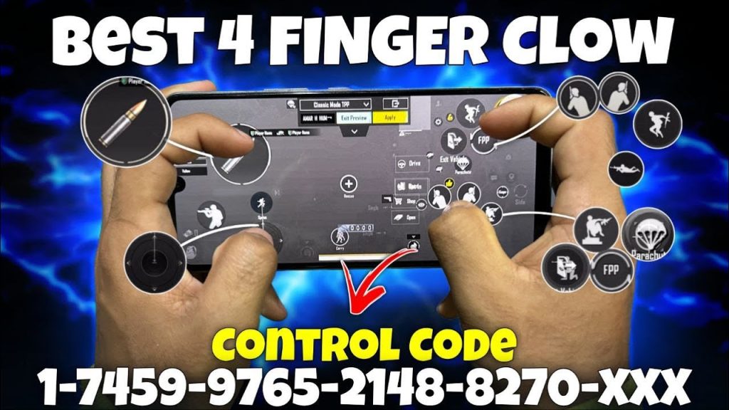 conqueror pubg control codes PUBG Mobile conqueror 4-finger claw control code layout screenshot
