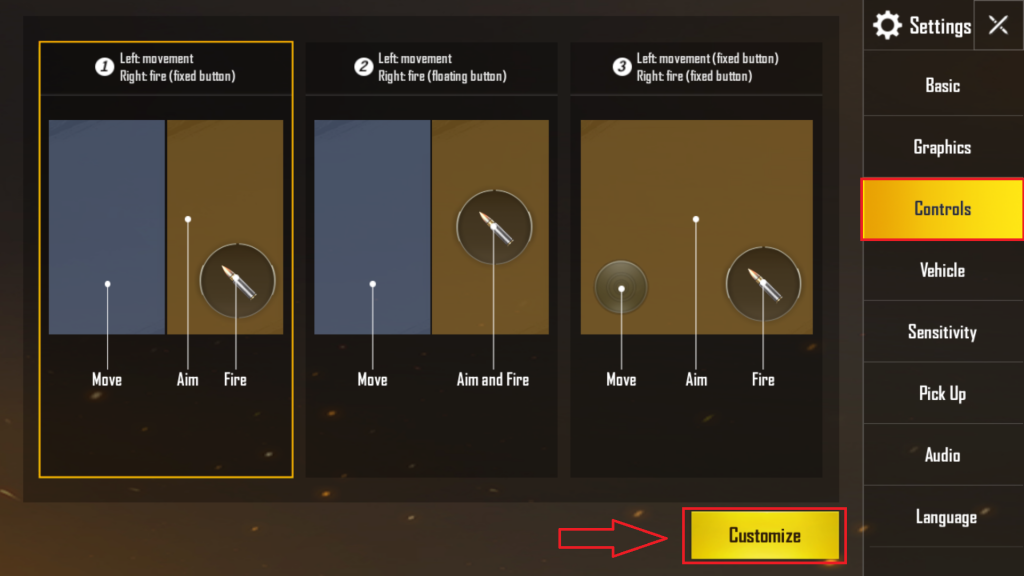 custom pubg control codes PUBG Mobile iPad custom control layout screenshot