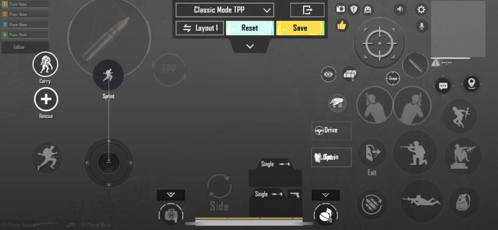how to apply pubg control codes PUBG Mobile layout preview screen after import with save button
