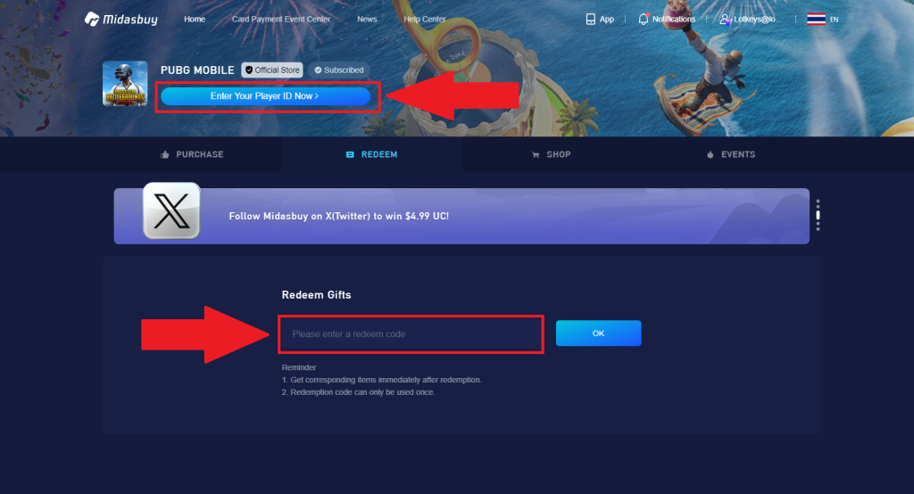 how to find pubg control codes PUBG Mobile control codes Telegram channel screenshot