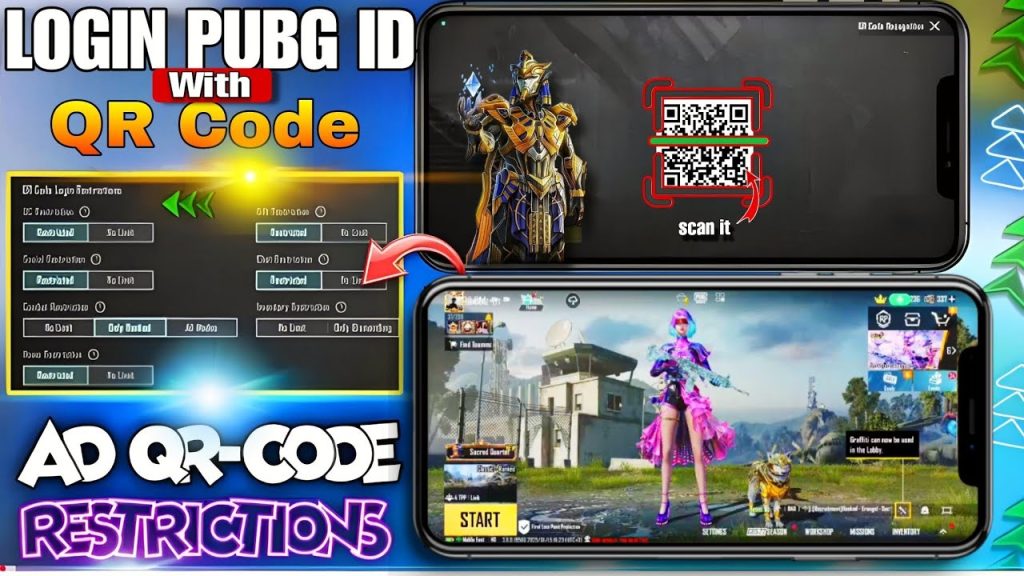 how to share pubg control codes QR code containing PUBG control codes scanned by smartphone