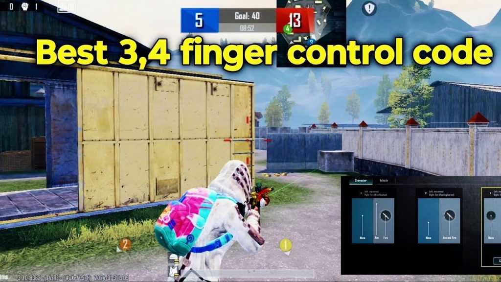 latest pubg control codes for 4 finger Ghatak PUBG Mobile 4 finger layout minimal screenshot