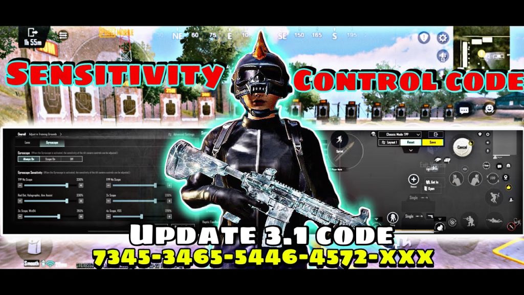 latest pubg control codes for conqueror PUBG Mobile gyroscope sensitivity settings screenshot