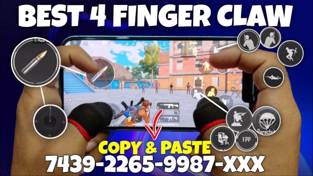 latest pubg control codes for emulator PUBG mobile emulator 4-finger claw control layout screenshot