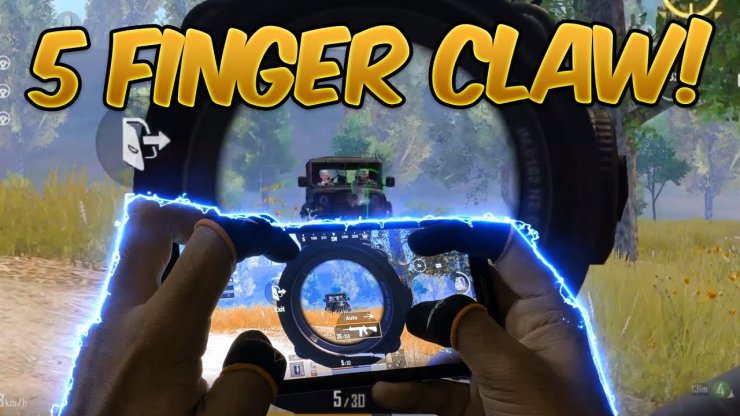 pubg 5 finger layout code PUBG Mobile 5 finger claw layout screenshot